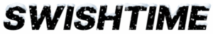 SWISHTIME logo covered with snow