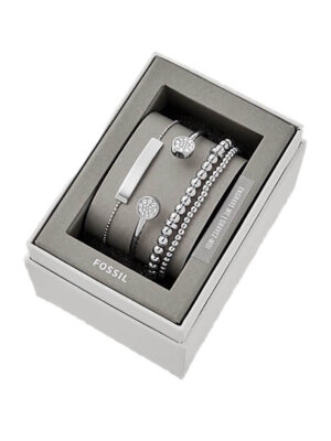 Fossil JGFTSET1045 Silver Tone Bracelet Gift Set