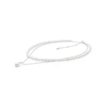 Elegant layered necklace featuring white pearls, with a delicate silver chain and a single pearl drop pendant.