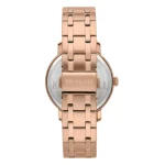 Rosé gold Trussardi watch featuring a sleek metal strap and minimalist design, showcasing refined elegance in timekeeping.